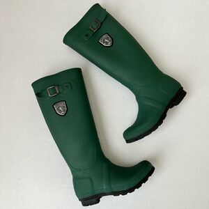 Kamik Hunter Green Matte Tall Jennifer Rubber Waterproof Rain Boot